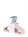 3 Sprouts - 3 Sprouts Velvet Hangers (15 Pcs.), Pink - Konksud ja riidepuud - 29.85X0.64X20CM