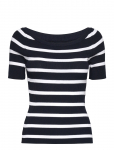 GANT - Striped Rib Knit Off Shoulder Ss - L&uuml;hikeste varrukatega - XL/XXL