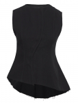 Weekday - Sleeveless Asymmetric Peplum Top - Varrukateta - 38