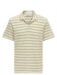 ONLY & SONS - Onsian Reg Stripe Struct Ss Resort Polo - L&uuml;hikeste varrukatega - XS