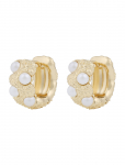 SN&Ouml; Of Sweden - Gisele Big Ring Ear G/White - Onesize - R&otilde;ngad - ONE SIZE