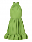 Malina - Fern Halterneck Ruffled Mini Dress - L&uuml;hikesed kleidid - XL