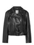Calvin Klein Jeans - Faux Leather Moto Jacket W/Belt - Nahk - XS