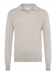 Davida Cashmere - Man Fine Knit Open Collar Sweater - V-kaelusega - L
