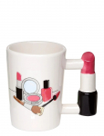 Puckator - Lipstick Ceramic Shaped Handle Mug - Cups - ONE SIZE