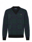 Fred Perry - Black Watch Tartan Jmpr - V-kaelusega - L
