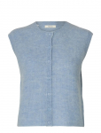 Selected - Slflulu Sl Button O-Neck Vest Noos - Kootud vestid - XXL