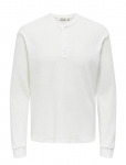 ONLY & SONS - Onstobie Reg Ls Henley Tee Noos - Pikkade varrukatega - XXL