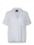 Gina Tricot - Gingham Gauze Homewear Shirt - Topid - XS