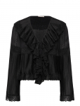 By Ti Mo - Georgette Pliss&eacute; Top - Pikkade varrukatega - XL