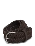 Anderson's - Suede Woven Belt Dark Brown - 3,5 - Punutud v&ouml;&ouml;d - 95