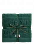Lexington Home - Velour Logo Towel 50X70 Set Of 4 Juniper - Vannir&auml;tikud - 4X 50X70