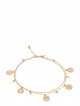 Pilgrim - Veronica Coin Pendant Ankle Chain Gold-Plated - Jalaketid - ONE SIZE