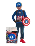 Rubies - Captain America Dress Up Gift Set 4-6 - Tegelaskujude kost&uuml;&uuml;mid - 4-6Y