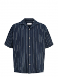 Jack & Jones - Jjebradley Striped Resort Shirt Ss Ln - Vabaaja s&auml;rgid - XXL