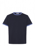 Weekday - Short-Sleeved Contrast Trim Cotton T-Shirt - L&uuml;hikeste varrukatega - XS
