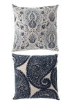 J-Line - S/2 Cush Floral Pattern Bl/Wh - Padjad - W45CM