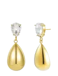 Bud To Rose - Destiny Drop Earring Black/Silver - Statement k&otilde;rvar&otilde;ngad - ONE SIZE