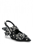 Ganni - Feminine Buckle Kitten Heel Ikat Dots - Kontsaga slingback-kingad - 41