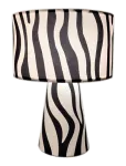 By Ryd&eacute;ns - Zany Zebra Table Light H43Cm Black/White - Laualambid - 43 CM