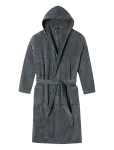 Schiesser - Navy Blue Terry Towelling Bathrobe - Essentials - Hommikumantlid - S