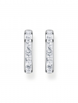 Thomas Sabo - Hoop Earrings With White Stones Pav&eacute; Silver - R&otilde;ngad - ONE SIZE