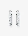 Thomas Sabo - Hoop Earrings With White Stones Pav&eacute; Silver - R&otilde;ngad - ONE SIZE