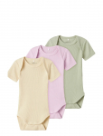 Name It - Nbnbody 3P Ss Solid Rib Noos - L&uuml;hikeste varrukatega - 74