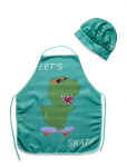 BrandMac - Kids Apron + Hat - Nb 2016 Dino Skate - P&otilde;lled - ONE SIZE