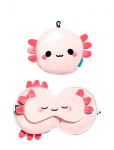 Puckator - Relaxeazzz Adoramals Maddie The Axolotl Travel Pillow & Eye Mask - Reisitarvikud - ONE SIZE