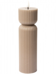 C'est Bon - Striped Led Pillar Candle - LED-k&uuml;&uuml;nlad - H22CM