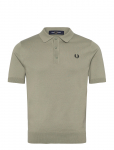 Fred Perry - Cotton Knitted Shirt - L&uuml;hikeste varrukatega kootud polos&auml;rgid - XL