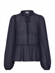 Bubbleroom - Peplum Dobby Dot Blouse - Pikkade varrukatega - 32-34 x 60