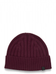 Lauren Ralph Lauren - Leather-Trim Rib-Knit Beanie - Kootud m&uuml;tsid - ONE SIZE