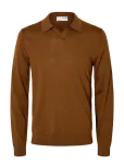 Selected - Slhtray Ls Knit Merino Open Polo - Pikkade varrukatega kootud polos&auml;rgid - M