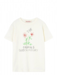 THE ANIMALS OBSERVATORY - Flowers White Rooster T-Shirt - L&uuml;hikeste varrukatega - 10 Y