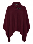 Lauren Ralph Lauren - Buckle-Trim Wool-Blend Sweater Poncho - Pont&scaron;od - S/M