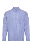 Abercrombie & Fitch - Ls Icon Curved Hem Seersucker Poplin - Triibulised s&auml;rgid - XS