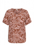 Kaffe Curve - Kcami Ss Blouse Printed - L&uuml;hikeste varrukatega - 54