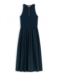 Tommy Hilfiger - Gold Button Poplin Mix Dress - P&otilde;lveni ja midi - L