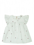 M&uuml;sli By Green Cotton - Seersucker Stripe Frill S/S T - Pluusid ja tuunikad - 104