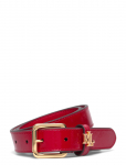Lauren Ralph Lauren - Logo-Keeper Patent Leather Skinny Belt - Vabaaja v&ouml;&ouml;d - XS