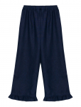 Sleeper - Puff Linen Lounge Pants In Navy - Lai jalg - XS