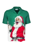 Lindbergh - Aop Christmas Viscose Shirt S/S - Vabaaja s&auml;rgid - L