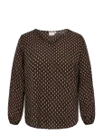 ONLY Carmakoma - Carvica L/S V-Neck Top Wvn Noos - Pikkade varrukatega - 46