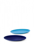 Lyngby Porcel&aelig;n - Rhombe Color Ovale Dishes 35X26,5 Dark Blue, 28.5X21.5 Blue - Praetaldrikud - 35X26.5CM