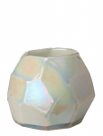 POLSPOTTEN - Candle Holder Graphic Luster White - Teek&uuml;&uuml;nlajalad - &Oslash;12.5X H10.5CM