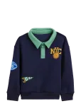 GAP - Baby & Toddler Vintagesoft Varsity Logo Polo Sweatshirt - Pikkade varrukatega polos&auml;rgid - 80/86