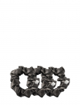 Cloud & Glow - Silk Scrunchies 4 Cm Charcoal - Juuksekummid - ONE SIZE