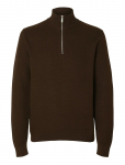 Selected - Slmdane Ls Knit Structure Half Zip Noos - Poolpika lukuga džemprid - XXL